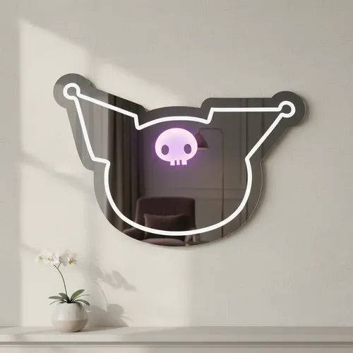 Espejo Iluminado Kuromi Led 27x19cm Acrílico Inastillable
