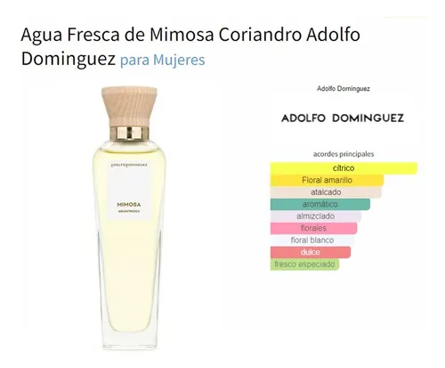 Adolfo Dominguez Agua Fresca Mimosa Coriandro Edt 120ml