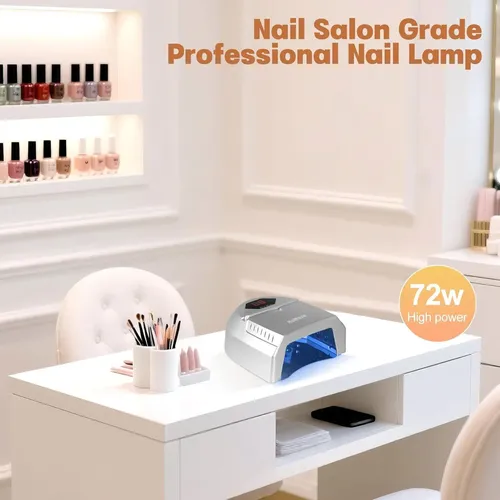 Lámpara De Uñas Led Uv Homove 72w Inalámbrica Con