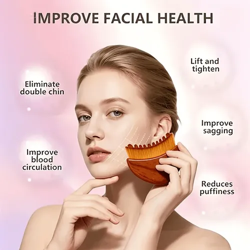 Cepillo Facial Portátil Para Contorno Linfático Angled Lymphatic Brush