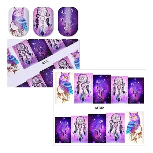 Pack De 3 Stickers Al Agua – Water Decals Nail Art Deco Uñas