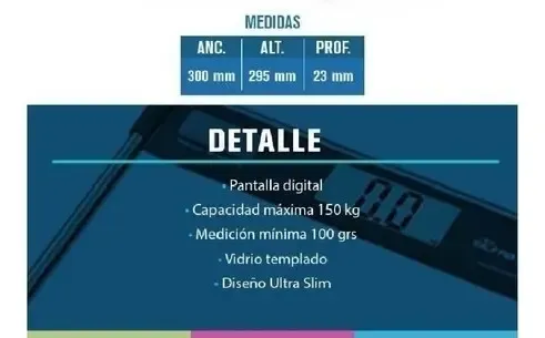 Balanza Silfab Electrica Ultra Slim Hasta 150kg Be211