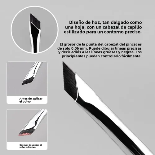Set De 6 Pinceles De Maquillaje Ojos Sombra Brillo Contorno
