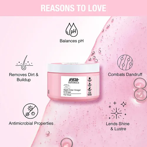 Mascarilla Capilar Nykaa Naturals, Vinagre De Manzana Y Jeng