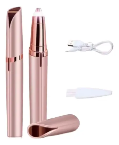 Depiladora Facial Vello Cejas Recargable Mujer Sin Dolor Usb Color Rosa