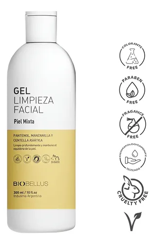 Biobellus Gel Limpieza Facial Piel Mixta Pantenol Mazanilla