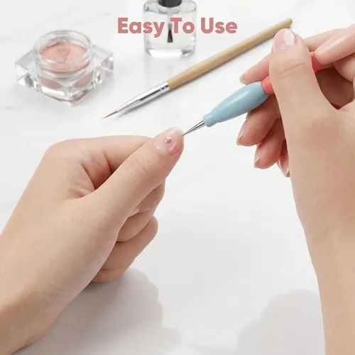 Set 5 En 1 Para Uñas Con Puntas De Colores Y Diseños