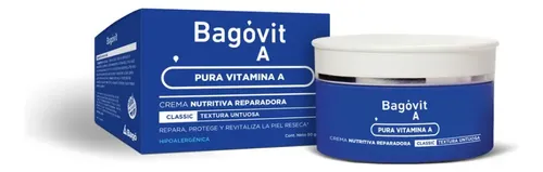 Crema Bagóvit Nutritiva con Vitamina A Hipoalergénica para Todo Tipo de Piel 50g