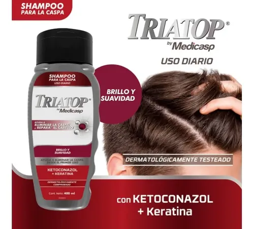 Triatop Shampoo Reparación Con Ketoconazol Y Keratina 400ml
