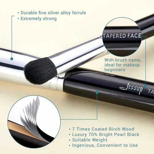 Juego De Brochas De Maquillaje Jessup Pro 15 Piezas Con Mang