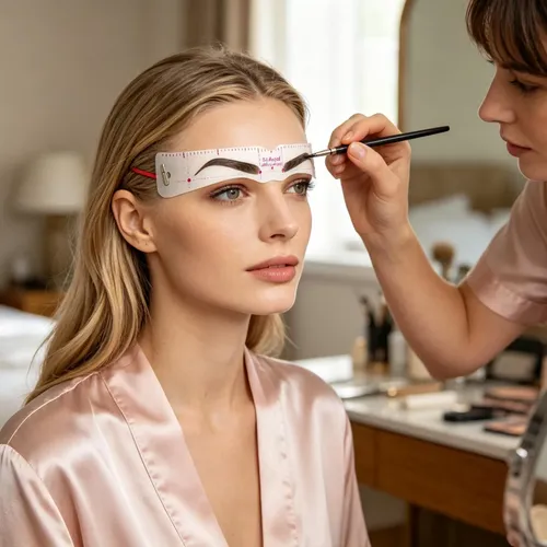 Plantilla Perfiladora De Cejas Sello Molde Maquillaje Kit De