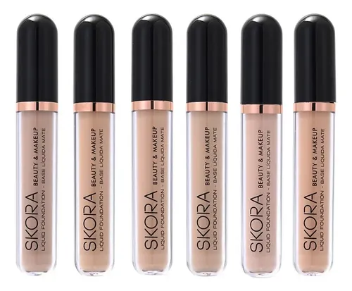 Base De Maquillaje Matte Liquida Skora C/ Aplicador Make Up Tono