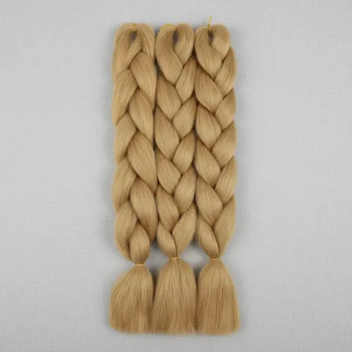 Kanekalon Extension Pelo Termico Trenza Africana 60cm Lfme Rubio Dorado Ceniza 27