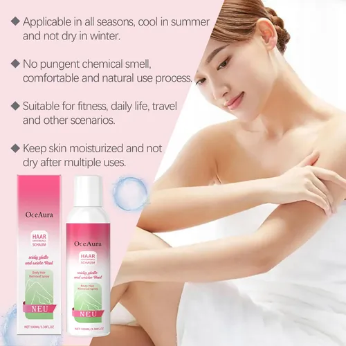 .w. Kit Depilatorio Sin Dolor Spray Crema Aceite Calmante H.