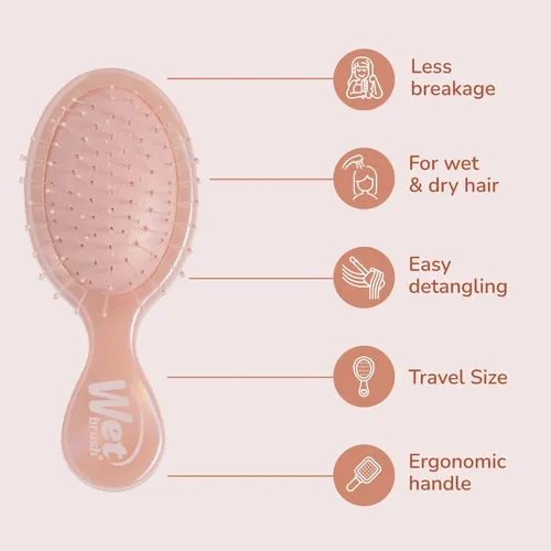 Cepillo De Pelo Wet Brush Mini Detangler Bronze Travel
