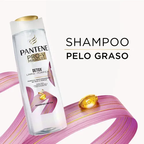 Shampoo Detox Pantene Pro-v Miracles Detox Limpia – Purifica 750 Ml