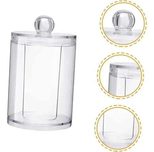 Organizador Maquillaje Discos Pads De Algodon Tapa Pettish