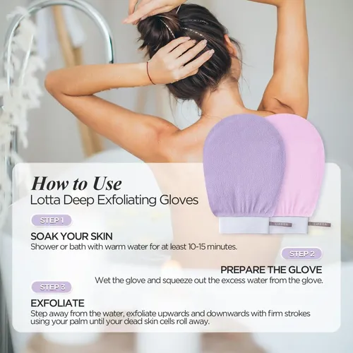 Guantes Exfoliantes De 150d Para Ducha 2 Unidades