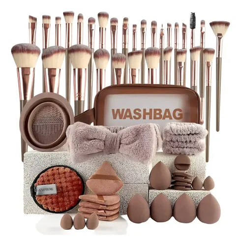 Pinceles Y Herramientas De Maquillaje Profesionales 56 Pcs