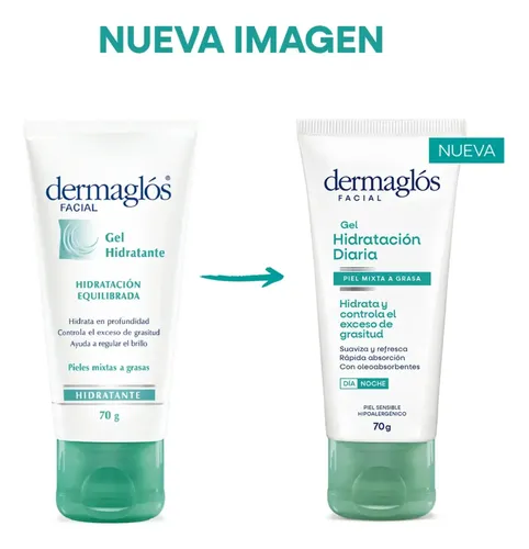 Dermaglos Gel Hidratante Para Pieles Mixtas X 70 Gr