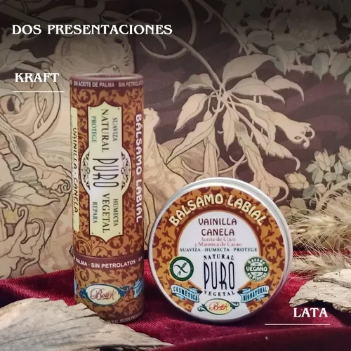 Protector Labial Vegano Vainilla Y Canela Para Labios Secos