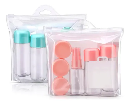 Set De Botellas De Viaje, Kit De 8 Botellas De Maquillaje Mu