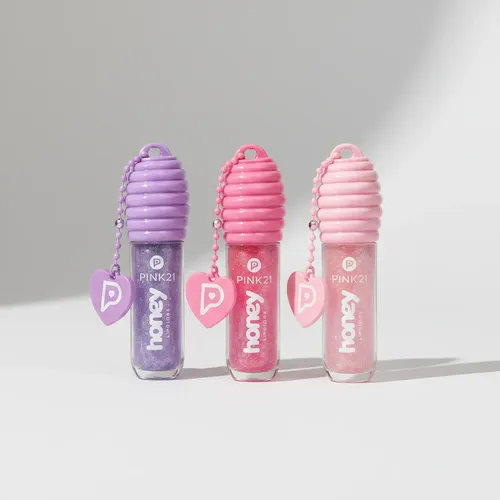 Lip Gloss Pink21 Honey Con Llavero Brillo Labial