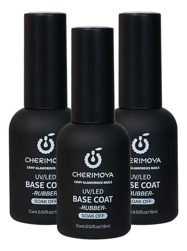 Esmalte Para Uñas Base Coat Rubber Cherimoya Uv/led 15ml