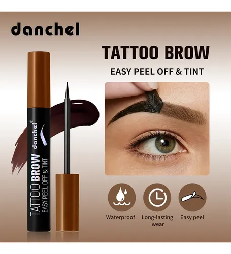 Gel Para Cejas Peel-off #03, Negro, Impermeable Y Resistente