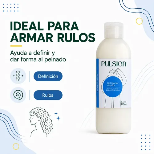 Pulsion Gel Fijador Capilar 100% Natural Aceite De Jojoba