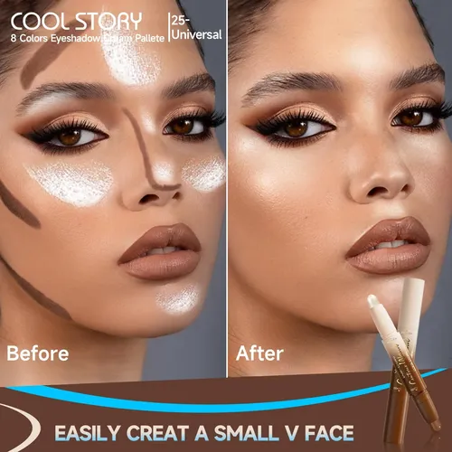 Maquillaje Para Contorno Facial Cool Story Stick 2 En 1 Resi