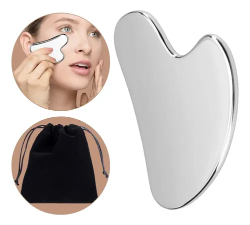 Tabla Guasha Para Masaje Facial De Acero Inoxidable Skincar
