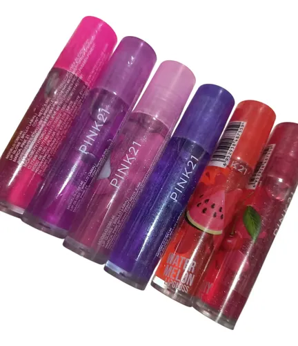 Pack De Lip Gloss Con Mini Broches X 6 Con Bolsita Mayorista
