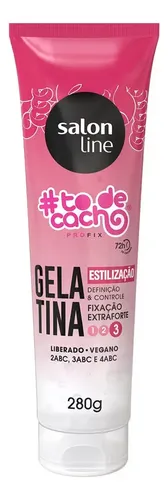 Salon Line Gelatina Fijación Extra Fuerte Gel Peinado 280gr
