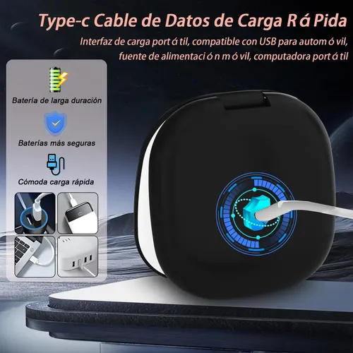 Espejo De Bolsillo Led Recargable 1x/10x Aumento Portátil