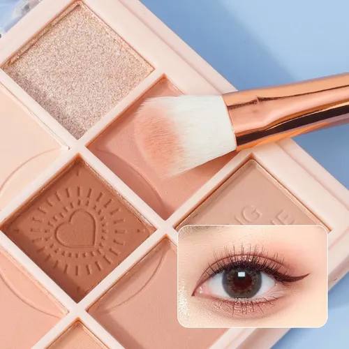 Set De 12 Pinceles For Sombra De Ojos En Rosa