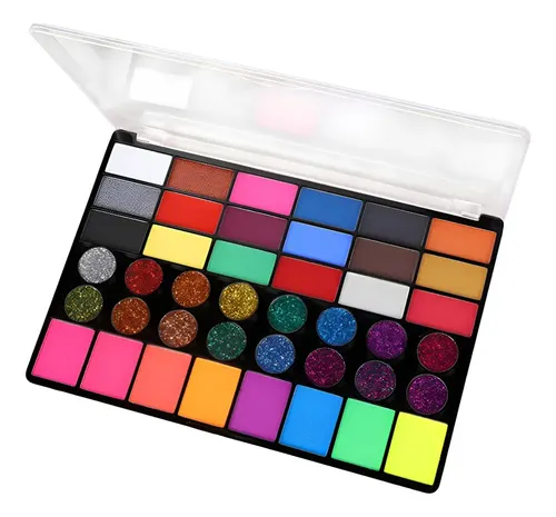 Paleta De Maquillaje Facial A Base De Agua De 42 Piezas.