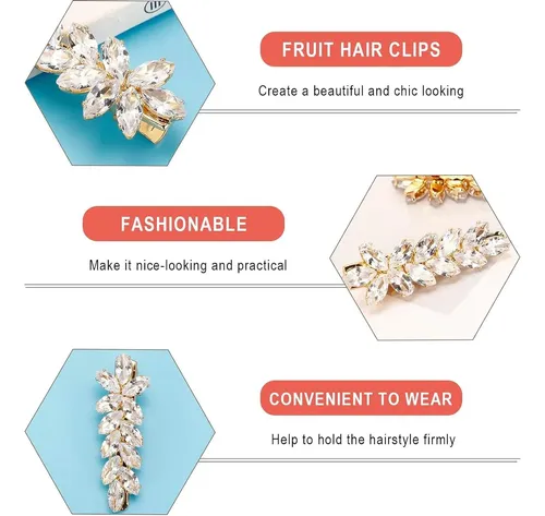 Pin De Cabello Con Rhinestone Vintage Para Novia (2 Uds)