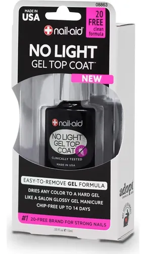 Top Coat Gel Sin Luz Nail-aid 16.3 Ml Acabado Brillante