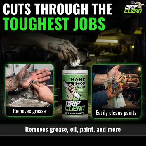 Grip Clean Toallitas Limpiadoras Para Manos Y Herramientas