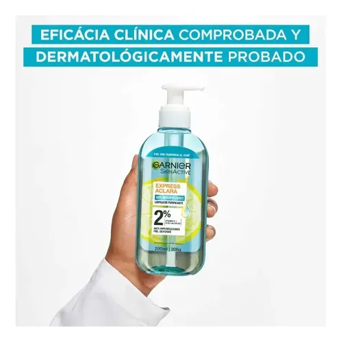 Limpiador Facial Garnier Express Aclara Anti Acné 200ml