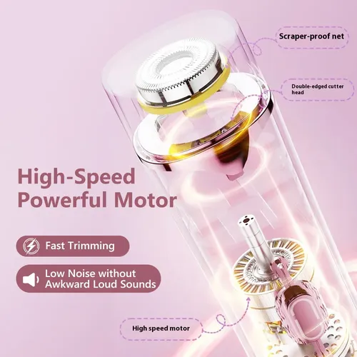 Depiladora Eléctrica 2 Cabezas Seco/mojado Rosa