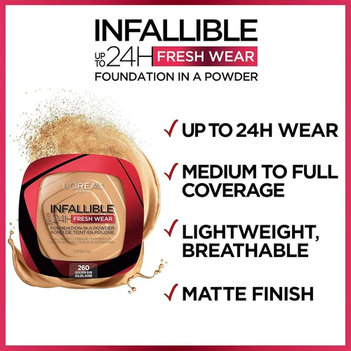 Base En Polvo L’oreal Paris Infallible 24h Beige Dorado 8.8g