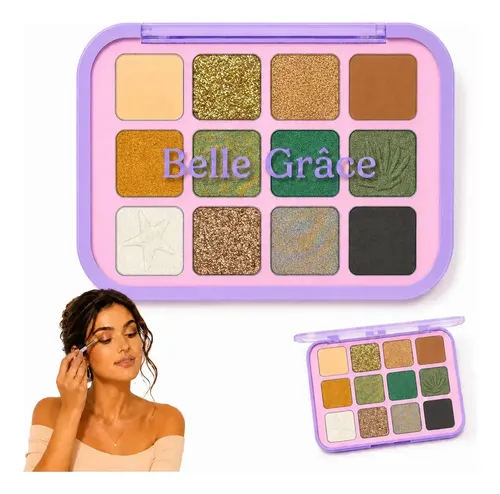 Paleta Tono 03 Sombras De Ojos 12 Colores Mate Brillante Maquillaje Rostro Veoquiero