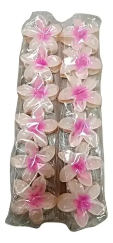 Broche Pelo Flores Hawaianas Gancho Moda X 3 Unidades