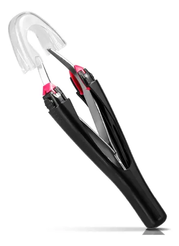 Lurrose Pinzas Automáticas Para Cejas Retráctiles Para Rostr Negro