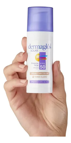Dermaglos Protector Solar Con Color Fps 50 Tono Claro 50 Gr