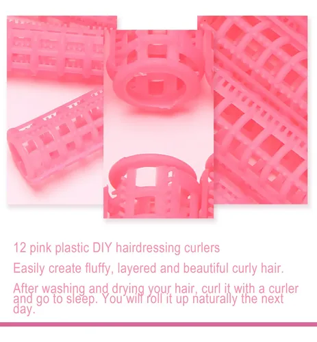 12 Pinzas De Plástico Para Peinar El Cabello, Para Hacer Tú Rosa