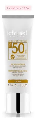 Idraet Protector Solar Toque Seco Spf 50 Gel Facial Uva