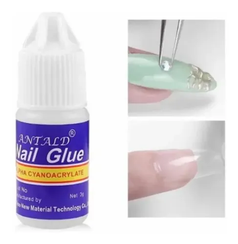 Pegamento X5 Nail Glue Para Uñas Postizas Tips Strass Gotero